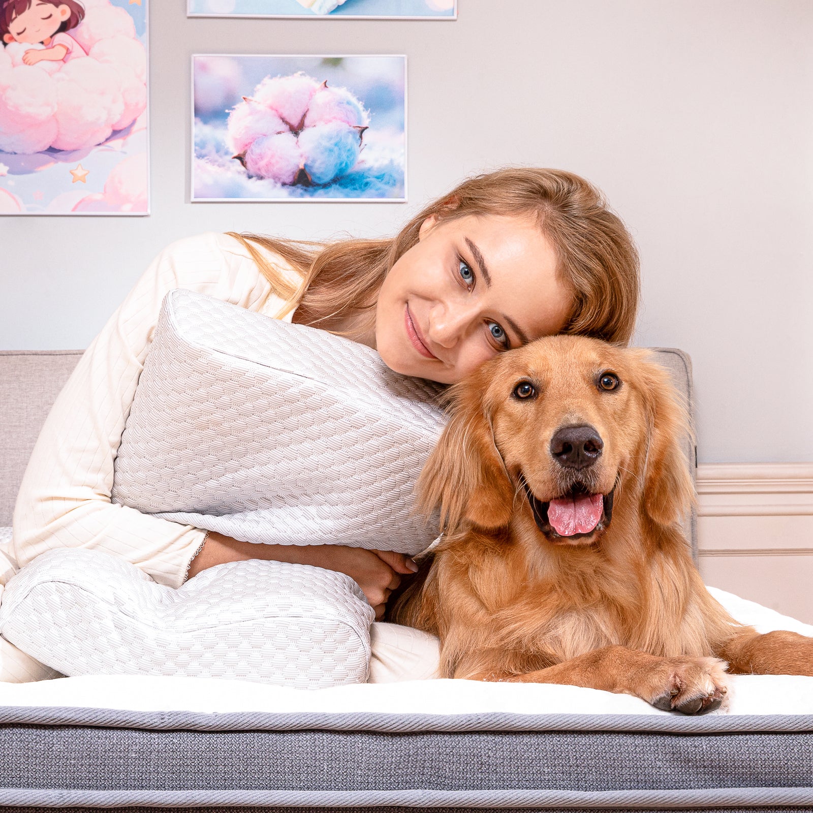 Memory Foam Pillow - Ergonomic Orthopedic Pillow for Neck & Shoulder Pain Relief
